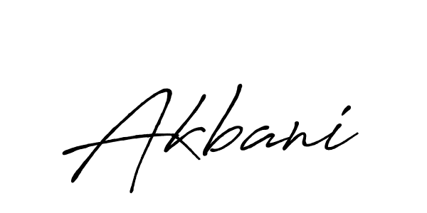 Use a signature maker to create a handwritten signature online. With this signature software, you can design (Antro_Vectra_Bolder) your own signature for name Akbani. Akbani signature style 7 images and pictures png