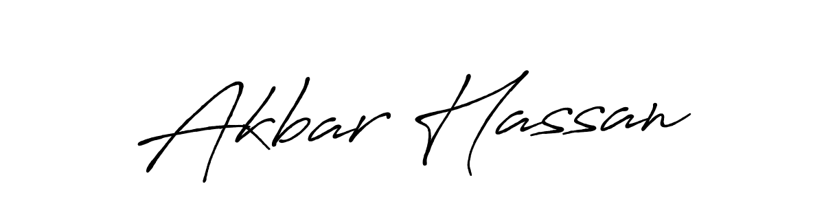 Design your own signature with our free online signature maker. With this signature software, you can create a handwritten (Antro_Vectra_Bolder) signature for name Akbar Hassan. Akbar Hassan signature style 7 images and pictures png