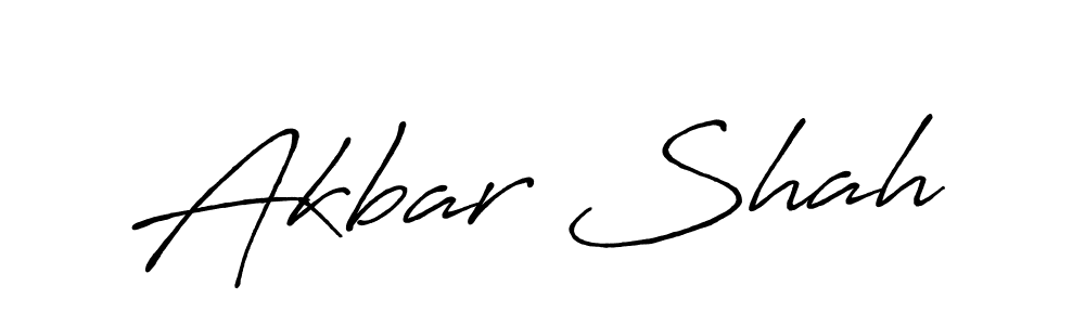 Use a signature maker to create a handwritten signature online. With this signature software, you can design (Antro_Vectra_Bolder) your own signature for name Akbar Shah. Akbar Shah signature style 7 images and pictures png