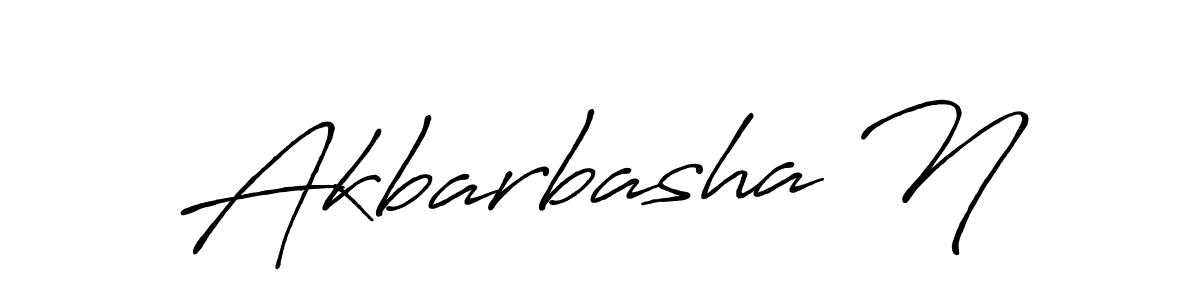 Design your own signature with our free online signature maker. With this signature software, you can create a handwritten (Antro_Vectra_Bolder) signature for name Akbarbasha N. Akbarbasha N signature style 7 images and pictures png