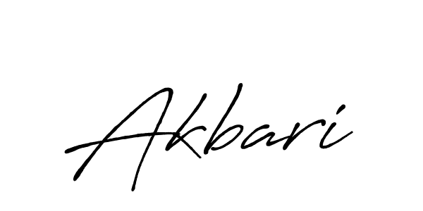 Use a signature maker to create a handwritten signature online. With this signature software, you can design (Antro_Vectra_Bolder) your own signature for name Akbari. Akbari signature style 7 images and pictures png