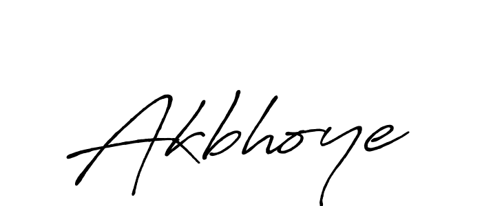 How to make Akbhoye signature? Antro_Vectra_Bolder is a professional autograph style. Create handwritten signature for Akbhoye name. Akbhoye signature style 7 images and pictures png