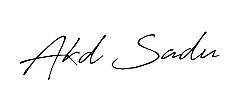 Create a beautiful signature design for name Akd Sadu. With this signature (Antro_Vectra_Bolder) fonts, you can make a handwritten signature for free. Akd Sadu signature style 7 images and pictures png
