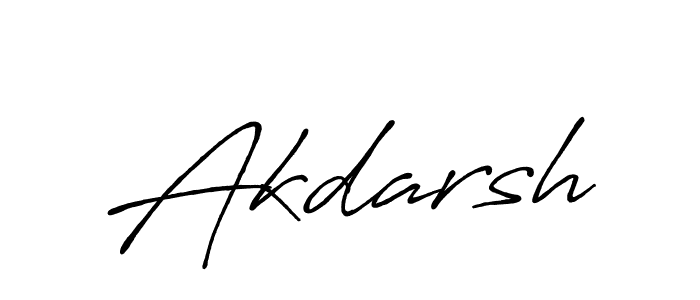 Make a beautiful signature design for name Akdarsh. With this signature (Antro_Vectra_Bolder) style, you can create a handwritten signature for free. Akdarsh signature style 7 images and pictures png