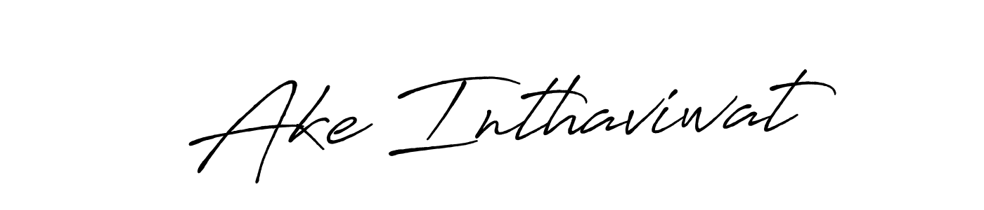 The best way (Antro_Vectra_Bolder) to make a short signature is to pick only two or three words in your name. The name Ake Inthaviwat include a total of six letters. For converting this name. Ake Inthaviwat signature style 7 images and pictures png