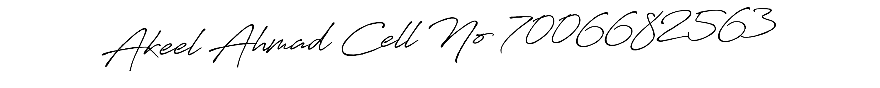 Create a beautiful signature design for name Akeel Ahmad Cell No 7006682563. With this signature (Antro_Vectra_Bolder) fonts, you can make a handwritten signature for free. Akeel Ahmad Cell No 7006682563 signature style 7 images and pictures png