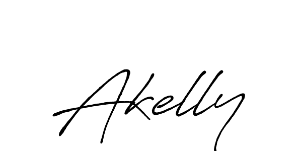 Design your own signature with our free online signature maker. With this signature software, you can create a handwritten (Antro_Vectra_Bolder) signature for name Akelly. Akelly signature style 7 images and pictures png