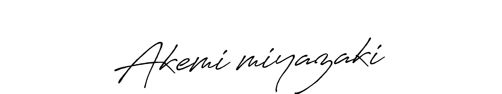 How to make Akemi　miyazaki name signature. Use Antro_Vectra_Bolder style for creating short signs online. This is the latest handwritten sign. Akemi　miyazaki signature style 7 images and pictures png