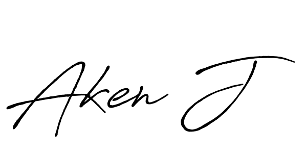 Similarly Antro_Vectra_Bolder is the best handwritten signature design. Signature creator online .You can use it as an online autograph creator for name Aken J. Aken J signature style 7 images and pictures png