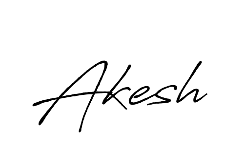 How to make Akesh name signature. Use Antro_Vectra_Bolder style for creating short signs online. This is the latest handwritten sign. Akesh signature style 7 images and pictures png