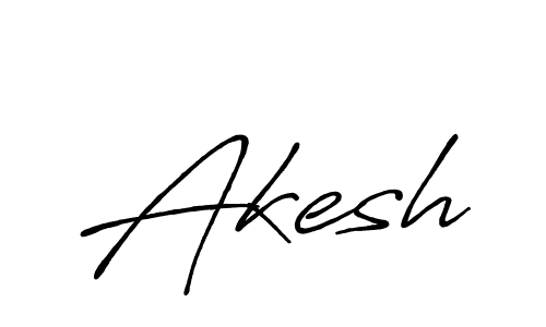 How to make Akesh name signature. Use Antro_Vectra_Bolder style for creating short signs online. This is the latest handwritten sign. Akesh signature style 7 images and pictures png