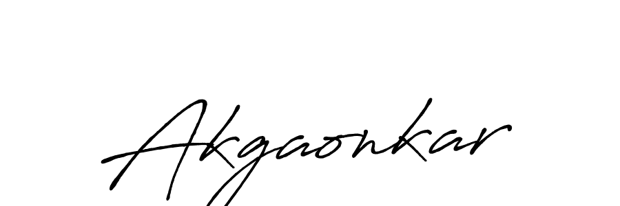 Use a signature maker to create a handwritten signature online. With this signature software, you can design (Antro_Vectra_Bolder) your own signature for name Akgaonkar. Akgaonkar signature style 7 images and pictures png