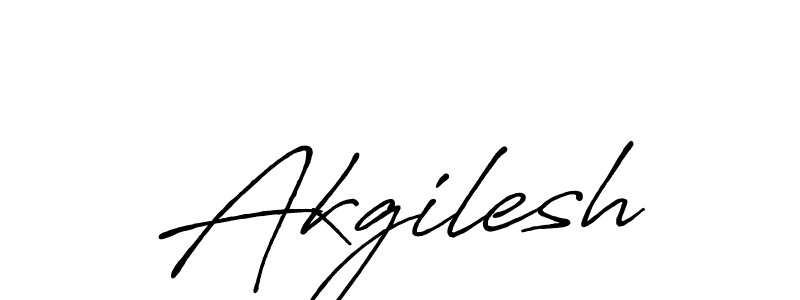 Make a beautiful signature design for name Akgilesh. With this signature (Antro_Vectra_Bolder) style, you can create a handwritten signature for free. Akgilesh signature style 7 images and pictures png