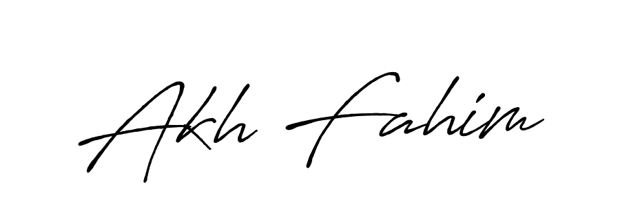 Also we have Akh Fahim name is the best signature style. Create professional handwritten signature collection using Antro_Vectra_Bolder autograph style. Akh Fahim signature style 7 images and pictures png