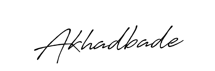 You can use this online signature creator to create a handwritten signature for the name Akhadbade. This is the best online autograph maker. Akhadbade signature style 7 images and pictures png