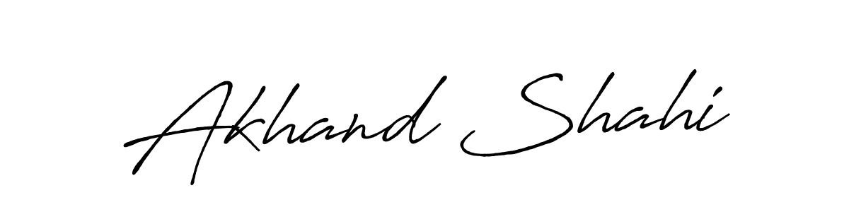 Create a beautiful signature design for name Akhand Shahi. With this signature (Antro_Vectra_Bolder) fonts, you can make a handwritten signature for free. Akhand Shahi signature style 7 images and pictures png