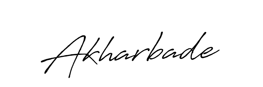 Design your own signature with our free online signature maker. With this signature software, you can create a handwritten (Antro_Vectra_Bolder) signature for name Akharbade. Akharbade signature style 7 images and pictures png