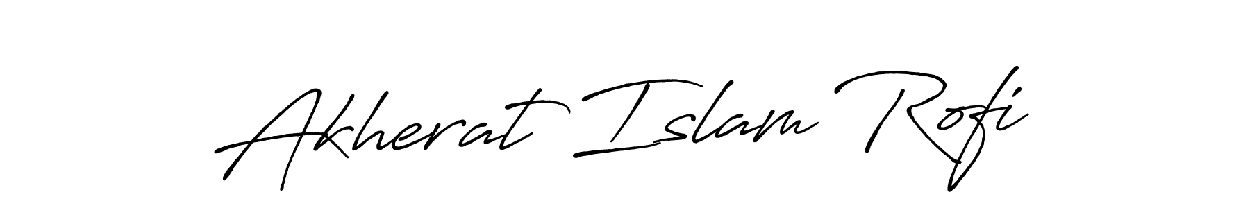 How to make Akherat Islam Rofi name signature. Use Antro_Vectra_Bolder style for creating short signs online. This is the latest handwritten sign. Akherat Islam Rofi signature style 7 images and pictures png