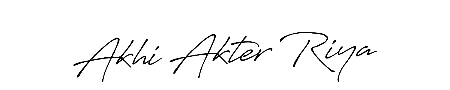 Use a signature maker to create a handwritten signature online. With this signature software, you can design (Antro_Vectra_Bolder) your own signature for name Akhi Akter Riya. Akhi Akter Riya signature style 7 images and pictures png