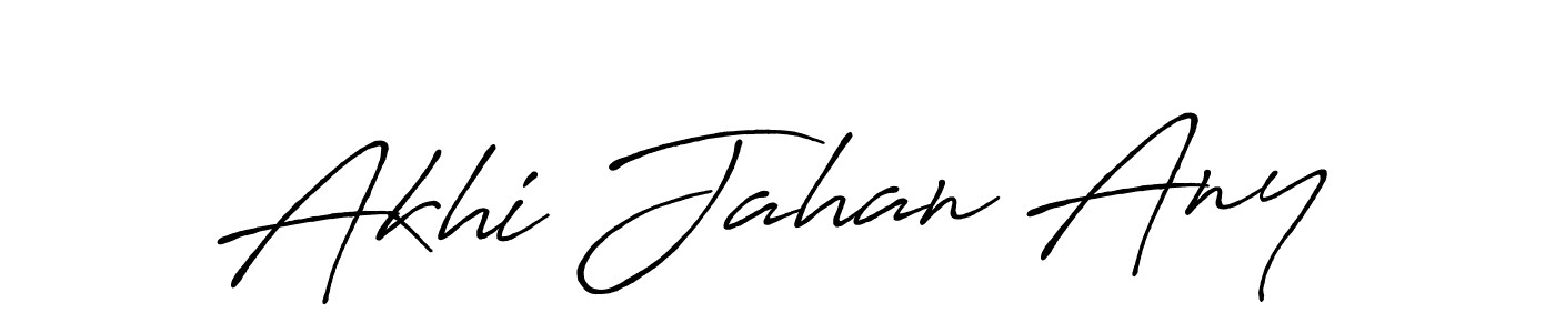 Make a beautiful signature design for name Akhi Jahan Any. With this signature (Antro_Vectra_Bolder) style, you can create a handwritten signature for free. Akhi Jahan Any signature style 7 images and pictures png