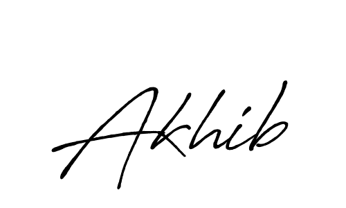 How to make Akhib signature? Antro_Vectra_Bolder is a professional autograph style. Create handwritten signature for Akhib name. Akhib signature style 7 images and pictures png