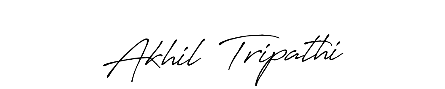 Also we have Akhil  Tripathi name is the best signature style. Create professional handwritten signature collection using Antro_Vectra_Bolder autograph style. Akhil  Tripathi signature style 7 images and pictures png