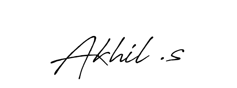 Make a beautiful signature design for name Akhil .s. With this signature (Antro_Vectra_Bolder) style, you can create a handwritten signature for free. Akhil .s signature style 7 images and pictures png