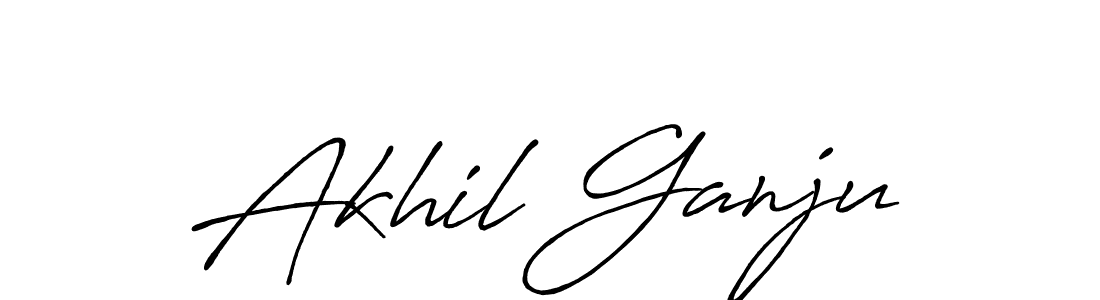 Make a beautiful signature design for name Akhil Ganju. With this signature (Antro_Vectra_Bolder) style, you can create a handwritten signature for free. Akhil Ganju signature style 7 images and pictures png