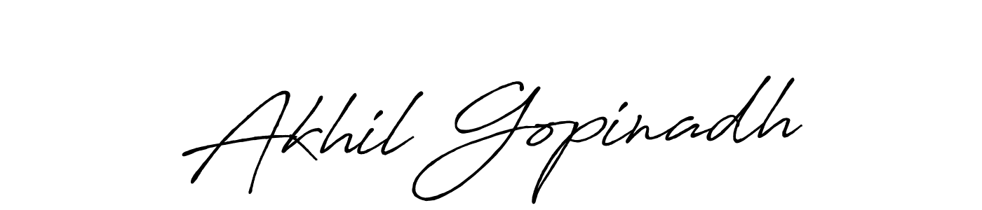Antro_Vectra_Bolder is a professional signature style that is perfect for those who want to add a touch of class to their signature. It is also a great choice for those who want to make their signature more unique. Get Akhil Gopinadh name to fancy signature for free. Akhil Gopinadh signature style 7 images and pictures png