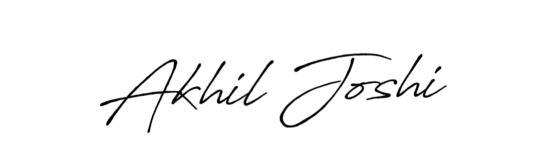 Create a beautiful signature design for name Akhil Joshi. With this signature (Antro_Vectra_Bolder) fonts, you can make a handwritten signature for free. Akhil Joshi signature style 7 images and pictures png