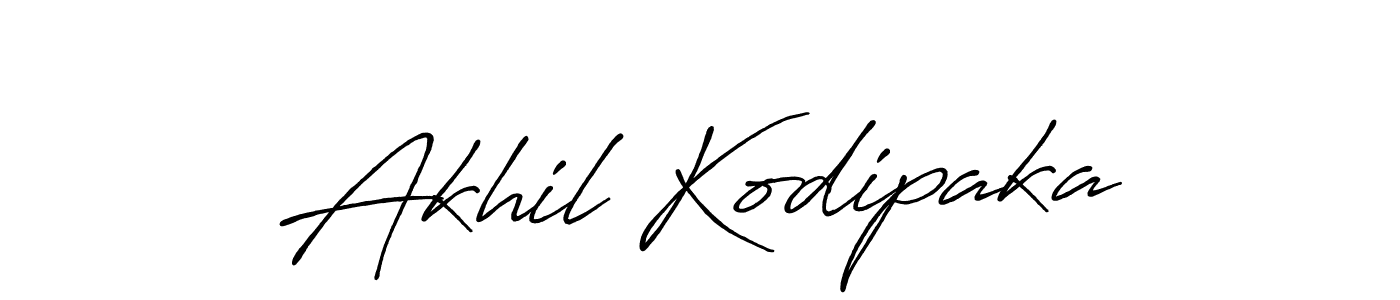 Design your own signature with our free online signature maker. With this signature software, you can create a handwritten (Antro_Vectra_Bolder) signature for name Akhil Kodipaka. Akhil Kodipaka signature style 7 images and pictures png