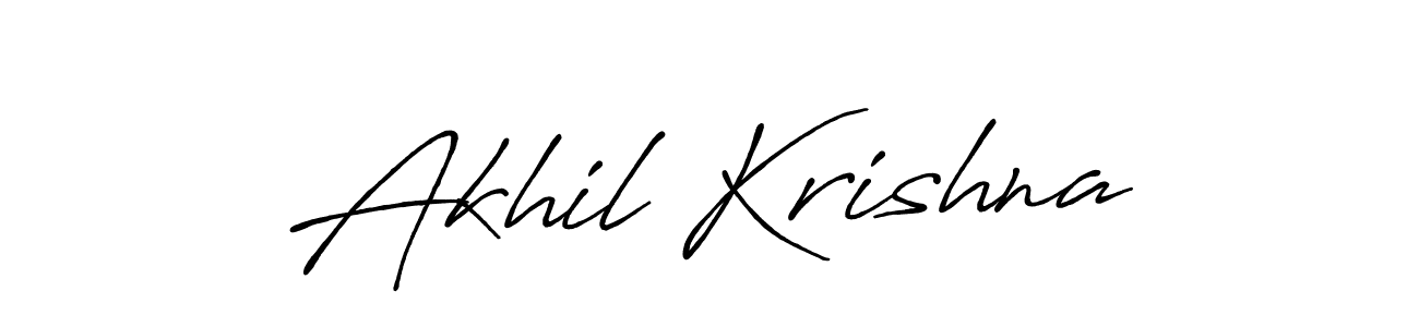 Design your own signature with our free online signature maker. With this signature software, you can create a handwritten (Antro_Vectra_Bolder) signature for name Akhil Krishna. Akhil Krishna signature style 7 images and pictures png
