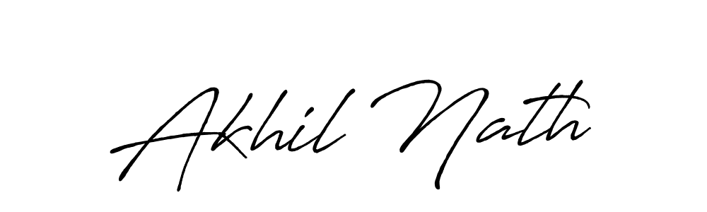 Make a beautiful signature design for name Akhil Nath. With this signature (Antro_Vectra_Bolder) style, you can create a handwritten signature for free. Akhil Nath signature style 7 images and pictures png