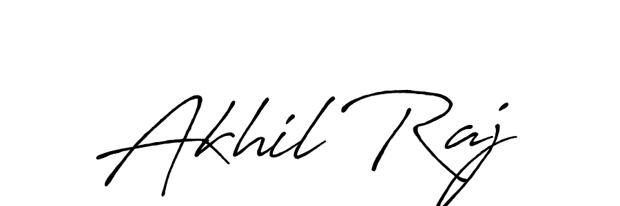 Make a beautiful signature design for name Akhil Raj. With this signature (Antro_Vectra_Bolder) style, you can create a handwritten signature for free. Akhil Raj signature style 7 images and pictures png