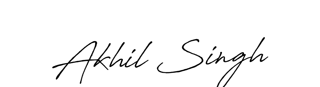 Design your own signature with our free online signature maker. With this signature software, you can create a handwritten (Antro_Vectra_Bolder) signature for name Akhil Singh. Akhil Singh signature style 7 images and pictures png