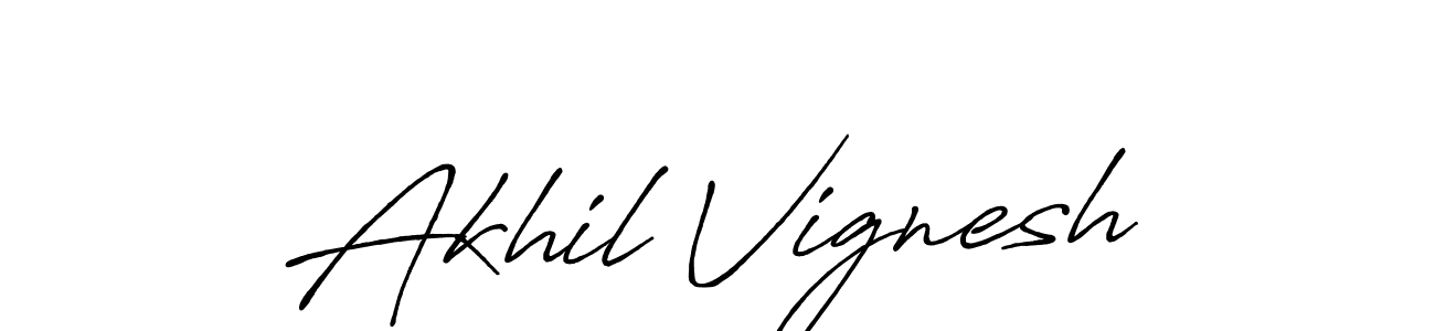 You should practise on your own different ways (Antro_Vectra_Bolder) to write your name (Akhil Vignesh) in signature. don't let someone else do it for you. Akhil Vignesh signature style 7 images and pictures png