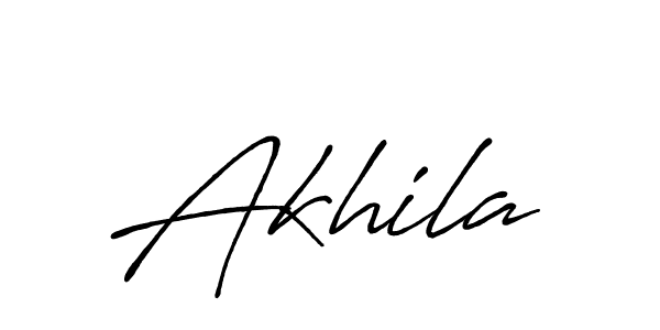 Design your own signature with our free online signature maker. With this signature software, you can create a handwritten (Antro_Vectra_Bolder) signature for name Akhila. Akhila signature style 7 images and pictures png