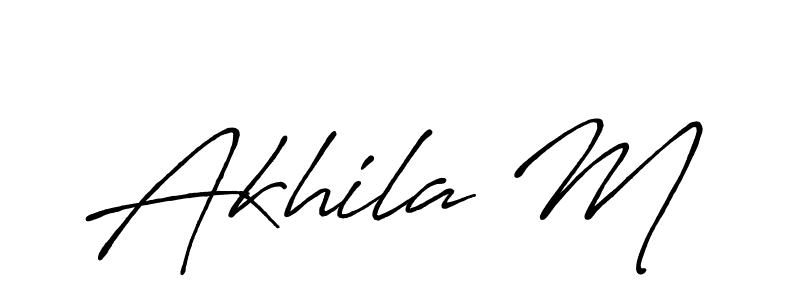 The best way (Antro_Vectra_Bolder) to make a short signature is to pick only two or three words in your name. The name Akhila M include a total of six letters. For converting this name. Akhila M signature style 7 images and pictures png