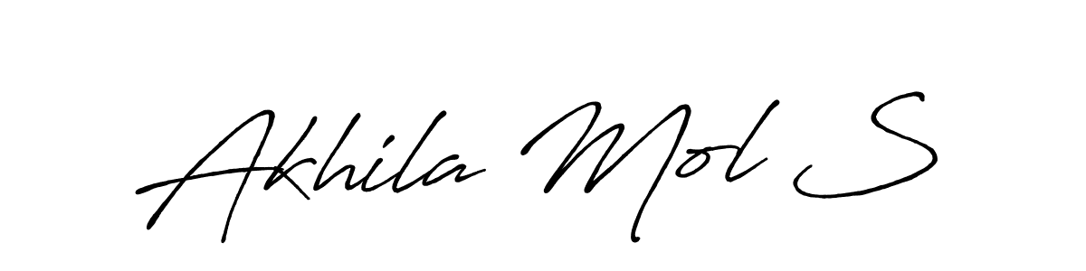How to make Akhila Mol S signature? Antro_Vectra_Bolder is a professional autograph style. Create handwritten signature for Akhila Mol S name. Akhila Mol S signature style 7 images and pictures png