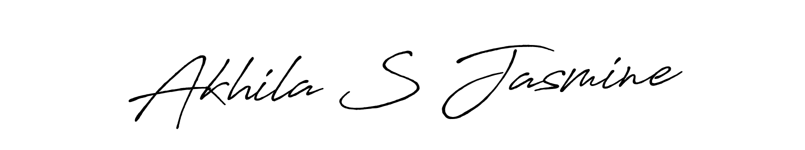 if you are searching for the best signature style for your name Akhila S Jasmine. so please give up your signature search. here we have designed multiple signature styles  using Antro_Vectra_Bolder. Akhila S Jasmine signature style 7 images and pictures png