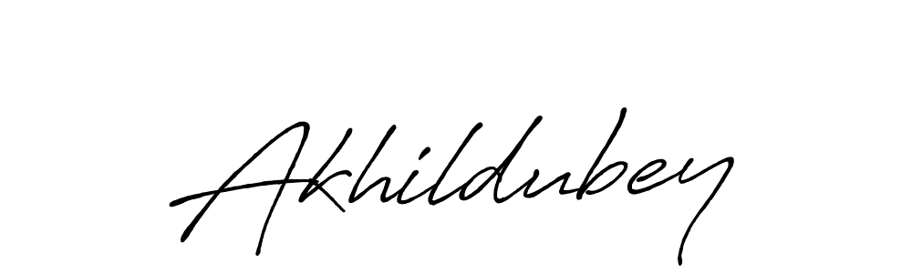 Design your own signature with our free online signature maker. With this signature software, you can create a handwritten (Antro_Vectra_Bolder) signature for name Akhildubey. Akhildubey signature style 7 images and pictures png