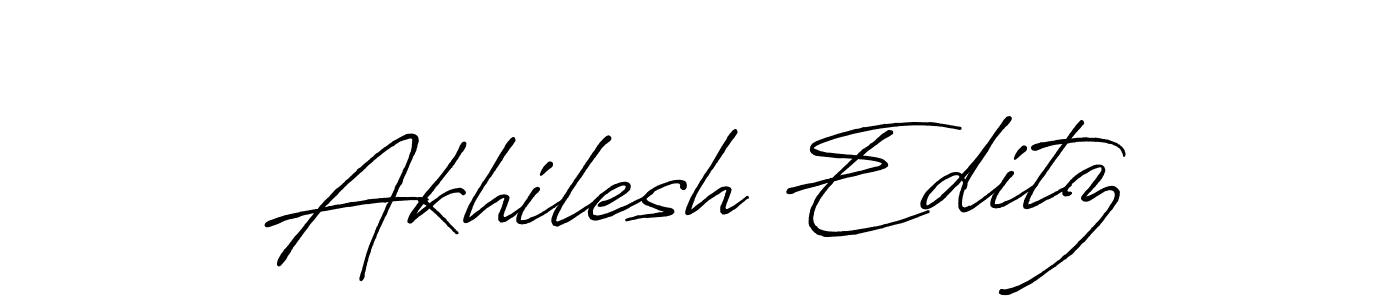 Use a signature maker to create a handwritten signature online. With this signature software, you can design (Antro_Vectra_Bolder) your own signature for name Akhilesh Editz. Akhilesh Editz signature style 7 images and pictures png