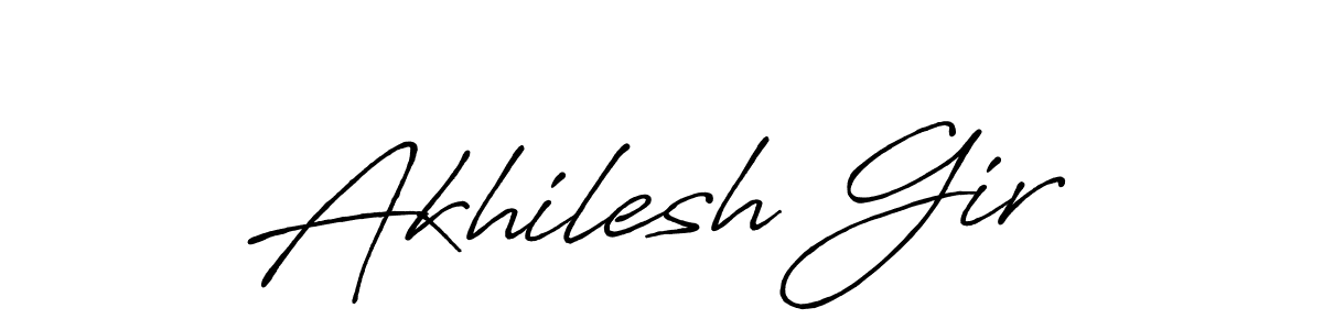 Make a beautiful signature design for name Akhilesh Gir. With this signature (Antro_Vectra_Bolder) style, you can create a handwritten signature for free. Akhilesh Gir signature style 7 images and pictures png