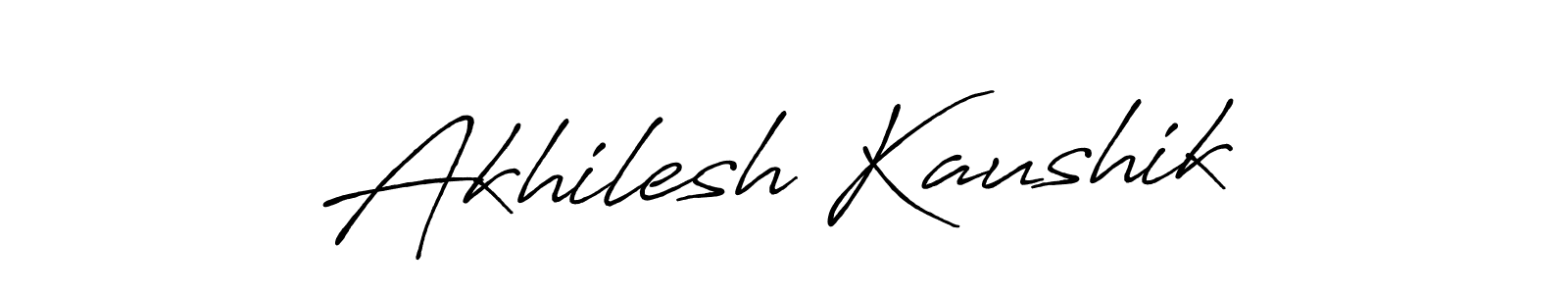Also we have Akhilesh Kaushik name is the best signature style. Create professional handwritten signature collection using Antro_Vectra_Bolder autograph style. Akhilesh Kaushik signature style 7 images and pictures png