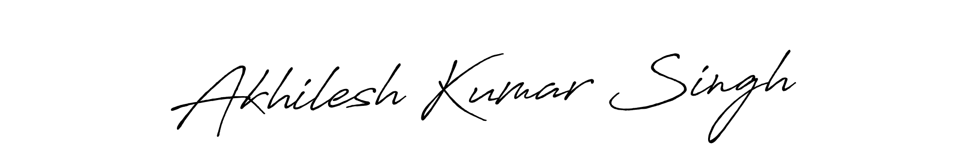Make a beautiful signature design for name Akhilesh Kumar Singh. With this signature (Antro_Vectra_Bolder) style, you can create a handwritten signature for free. Akhilesh Kumar Singh signature style 7 images and pictures png