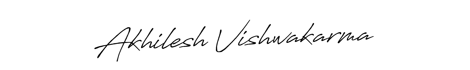 Make a beautiful signature design for name Akhilesh Vishwakarma. With this signature (Antro_Vectra_Bolder) style, you can create a handwritten signature for free. Akhilesh Vishwakarma signature style 7 images and pictures png