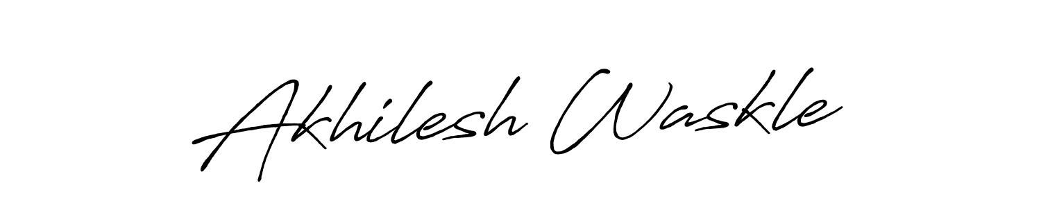 Use a signature maker to create a handwritten signature online. With this signature software, you can design (Antro_Vectra_Bolder) your own signature for name Akhilesh Waskle. Akhilesh Waskle signature style 7 images and pictures png