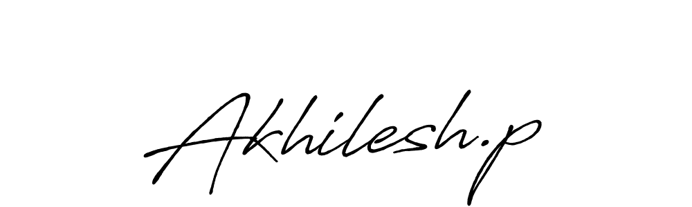 Also we have Akhilesh.p name is the best signature style. Create professional handwritten signature collection using Antro_Vectra_Bolder autograph style. Akhilesh.p signature style 7 images and pictures png