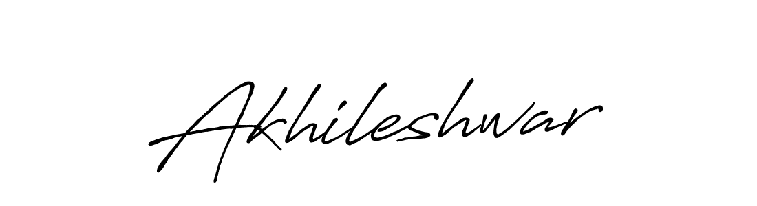 Make a beautiful signature design for name Akhileshwar. With this signature (Antro_Vectra_Bolder) style, you can create a handwritten signature for free. Akhileshwar signature style 7 images and pictures png