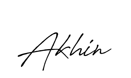 Make a beautiful signature design for name Akhin. With this signature (Antro_Vectra_Bolder) style, you can create a handwritten signature for free. Akhin signature style 7 images and pictures png